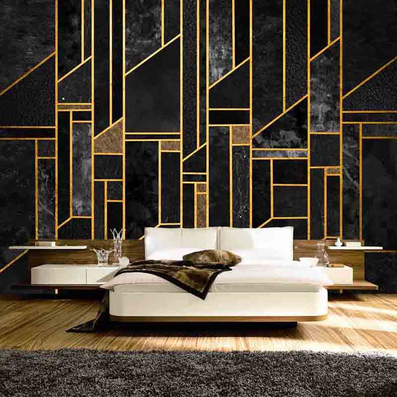 Tv Home Improvement - Maßgeschneidertes Foto 3D Luxus Schwarz Abstrakt