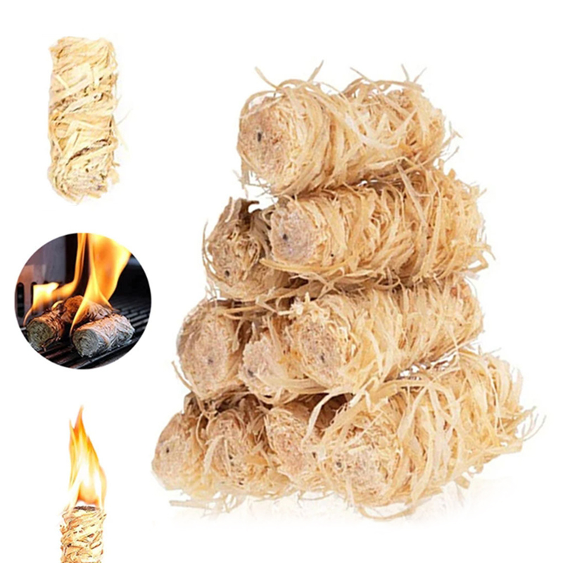 Wood Filler Stick - 30/60/100/120 Stück Natürlicher Feueranzünder Wachsstäbchen Geeignet