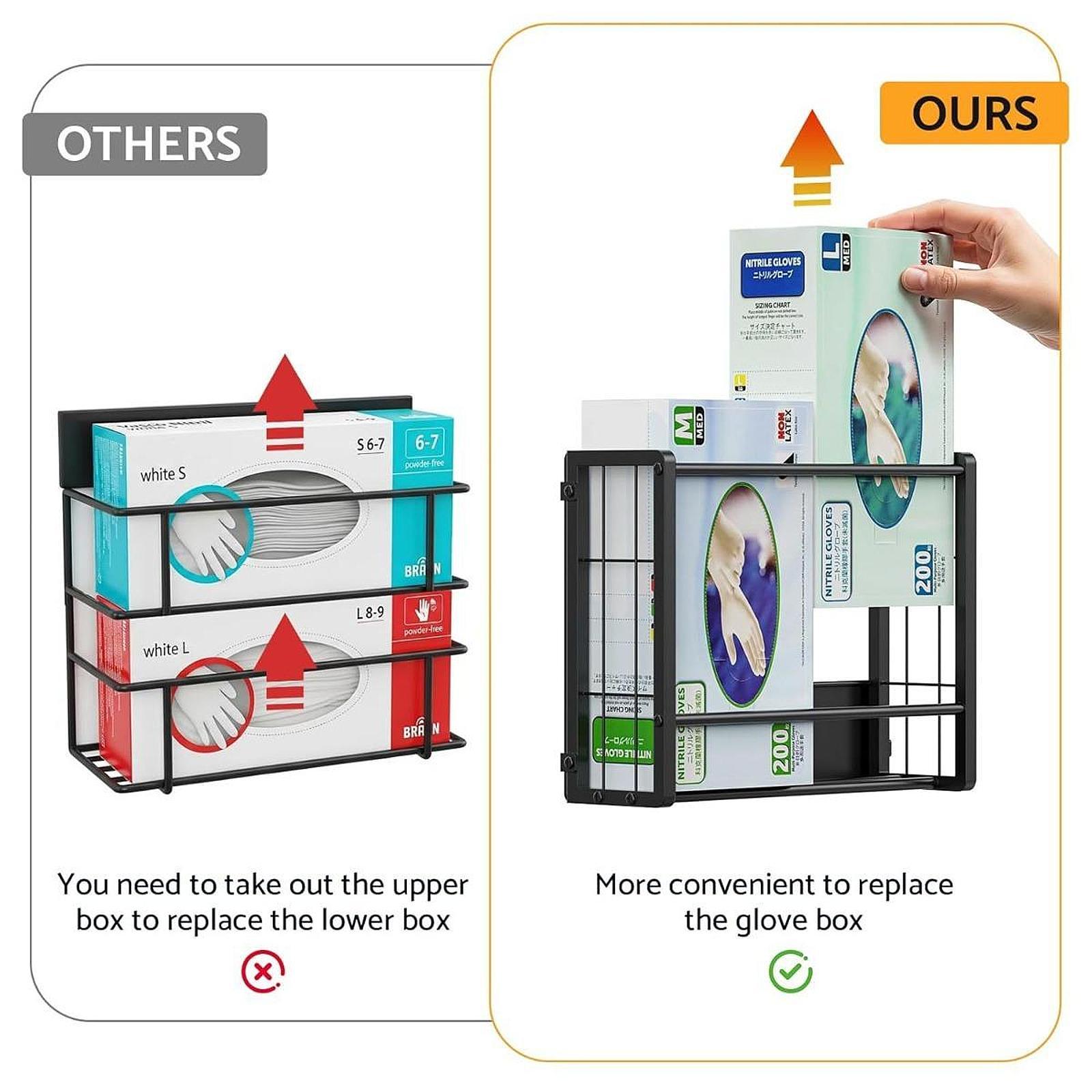 Home Improvement Binford Tools - Handschuhbox-Halter Kühlschrank-Organizer Multifunktionaler Wandmontierter Handschuhspender für