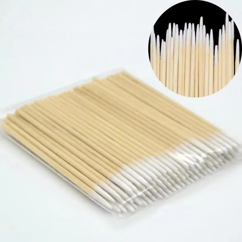 Wood Filler Stick - 100-700 Stück Holz-Wattestäbchen zur Nagelreinigung, Maniküre-Detailkorrektur,