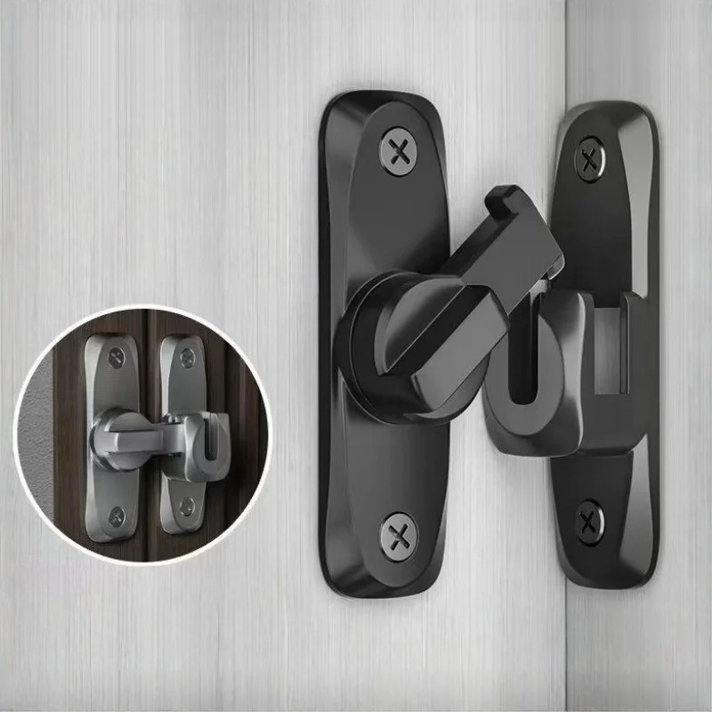 Home Improvement Group - 90/180 Grad Klappbarer Türverschluss, Diebstahlsicherer Schiebetürriegel,